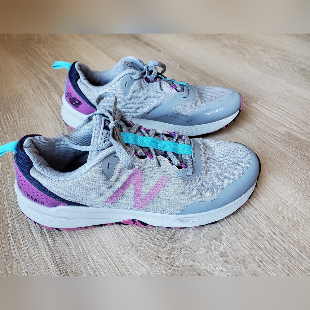 New Balance Nitrel V3 Womens Size 9 Gray Purple Running Shoes Sneakers